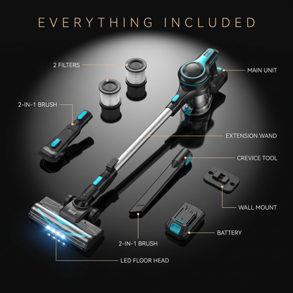 Nyven N520 Glide Cordless Vacuum – 38KPa Self-Standing